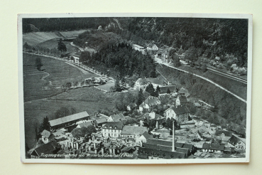 Ansichtskarte Flugzeugaufnahme AK Hinterweidentahl Pfalz 1930-1950 Bahnhof Fabrik Sägewerk Architektur Ortsansicht Rheinland Pfalz
